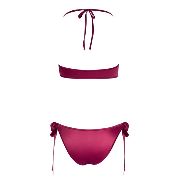 Cottelli Collection Tie Up Bra And Briefs Set (2 Sizes Available) - Extreme Toyz Singapore - https://extremetoyz.com.sg - Sex Toys and Lingerie Online Store