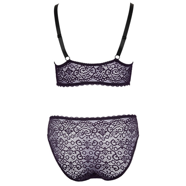Cottelli Collection Plus Size Delicate Lace Bralette And Briefs Set (4 Sizes Available) - Extreme Toyz Singapore - https://extremetoyz.com.sg - Sex Toys and Lingerie Online Store