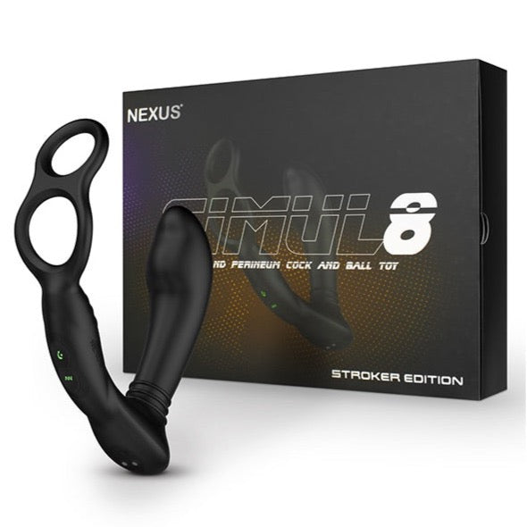 Nexus Simul8 Stroker Edition Rechargeable Dual Anal & Perineum Cock and Ball Stimulator - Extreme Toyz Singapore - https://extremetoyz.com.sg - Sex Toys and Lingerie Online Store
