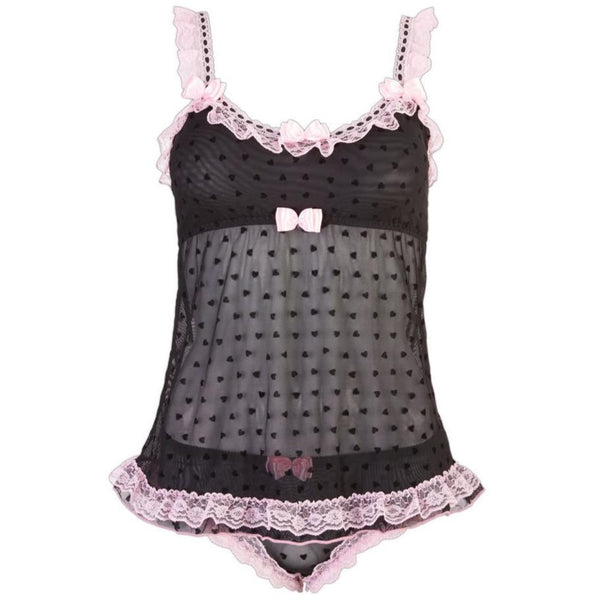 Cottelli Collection Babydoll And Panties (3 Sizes Available) - Extreme Toyz Singapore - https://extremetoyz.com.sg - Sex Toys and Lingerie Online Store