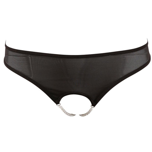Cottelli Collection Crotchless Pearl Thong (4 Sizes Available) - Extreme Toyz Singapore - https://extremetoyz.com.sg - Sex Toys and Lingerie Online Store