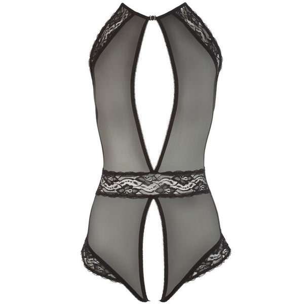 Cottelli Collection Sheer Halterneck Crotchless Body (4 Sizes Available) - Extreme Toyz Singapore - https://extremetoyz.com.sg - Sex Toys and Lingerie Online Store