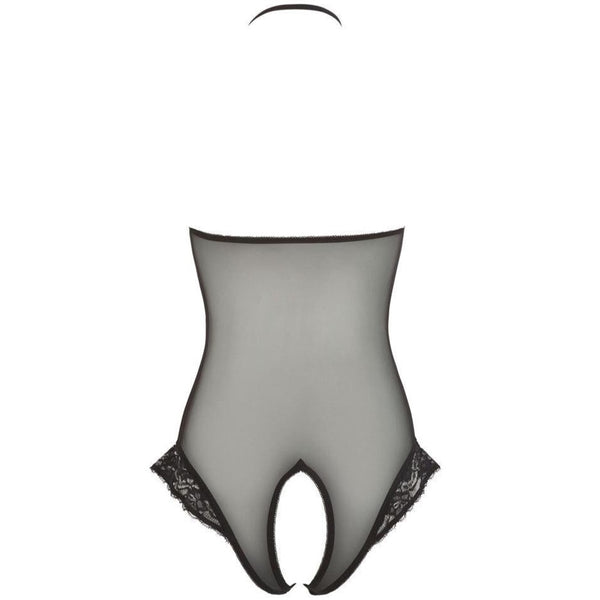 Cottelli Collection Sheer Halterneck Crotchless Body (4 Sizes Available) - Extreme Toyz Singapore - https://extremetoyz.com.sg - Sex Toys and Lingerie Online Store
