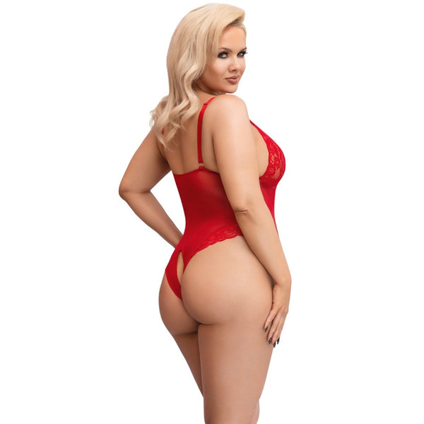 Cottelli Collection Plus Size Crotchless Body (4 Sizes Available) - Extreme Toyz Singapore - https://extremetoyz.com.sg - Sex Toys and Lingerie Online Store