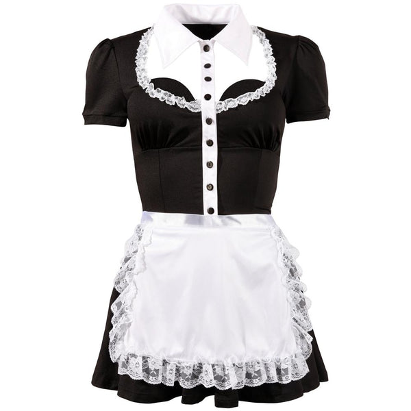 Cottelli Collection Sexy Waitress Dress (4 Sizes Available) - Extreme Toyz Singapore - https://extremetoyz.com.sg - Sex Toys and Lingerie Online Store