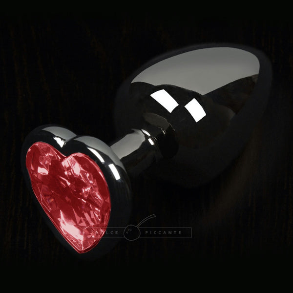 Dolce Piccante Jewellery Graphite Heart - S - Extreme Toyz Singapore - https://extremetoyz.com.sg - Sex Toys and Lingerie Online Store