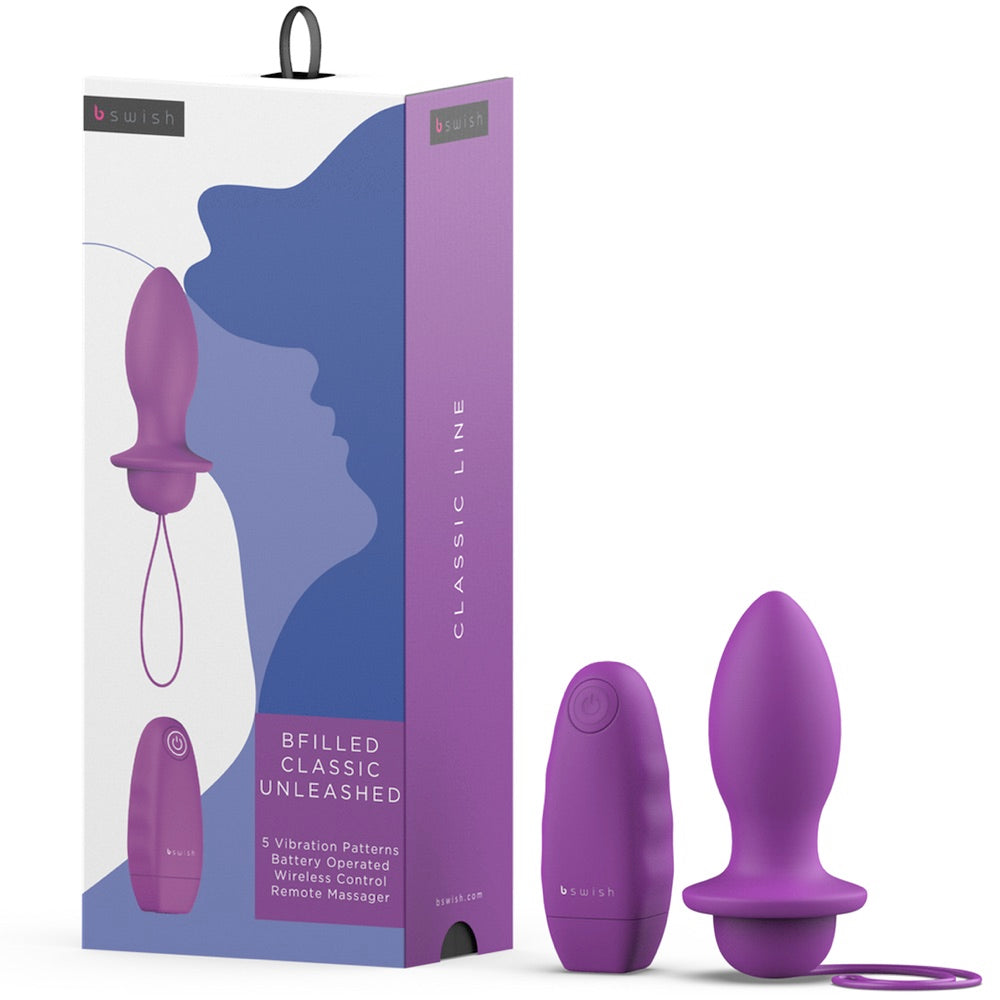 B Swish Bfilled Classic Unleashed Remote Control Butt Plug - Extreme Toyz Singapore - https://extremetoyz.com.sg - Sex Toys and Lingerie Online Store