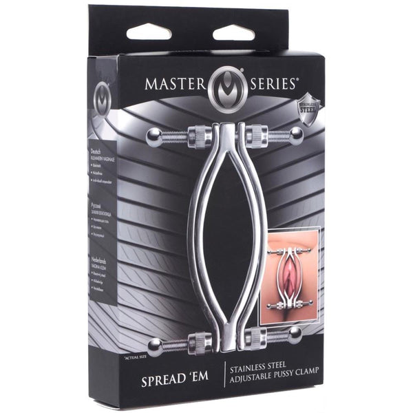 Master Series Stainless Steel Adjustable Pussy Clamp - Extreme Toyz Singapore - https://extremetoyz.com.sg - Sex Toys and Lingerie Online Store - Bondage Gear / Vibrators / Electrosex Toys / Wireless Remote Control Vibes / Sexy Lingerie and Role Play / BDSM / Dungeon Furnitures / Dildos and Strap Ons  / Anal and Prostate Massagers / Anal Douche and Cleaning Aide / Delay Sprays and Gels / Lubricants and more...