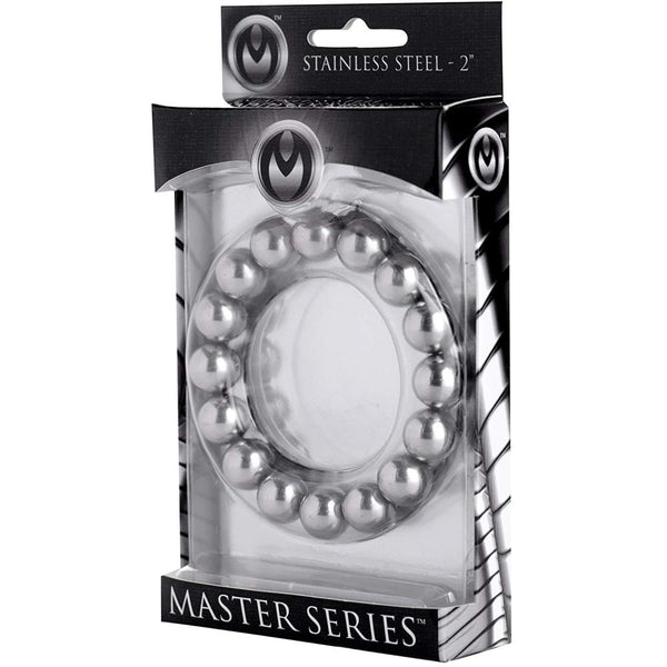Master Series Meridian Stainless Steel Beaded Cock Ring - Extreme Toyz Singapore - https://extremetoyz.com.sg - Sex Toys and Lingerie Online Store - Bondage Gear / Vibrators / Electrosex Toys / Wireless Remote Control Vibes / Sexy Lingerie and Role Play / BDSM / Dungeon Furnitures / Dildos and Strap Ons / Anal and Prostate Massagers / Anal Douche and Cleaning Aide / Delay Sprays and Gels / Lubricants and more...