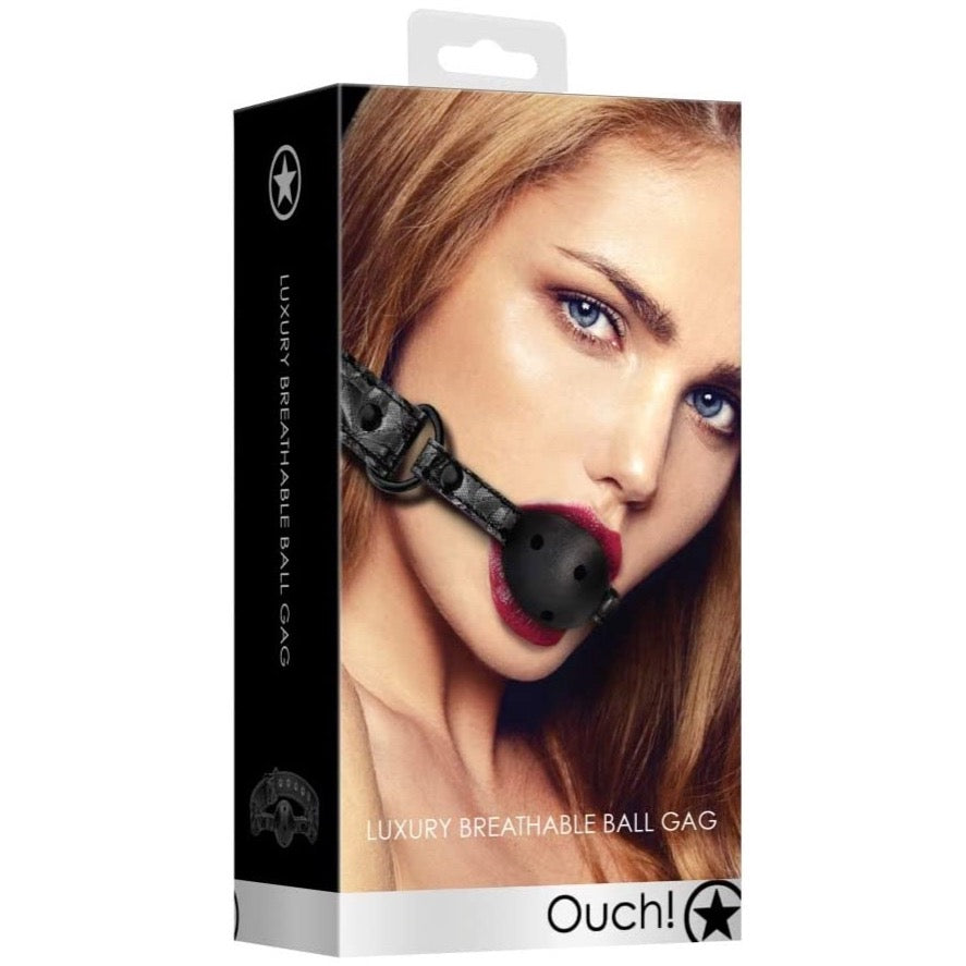 Shots America Ouch! Luxury Breathable Ball Gag - Extreme Toyz Singapore - https://extremetoyz.com.sg - Sex Toys and Lingerie Online Store