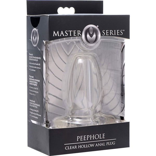 Master Series PeepHole Clear Hollow Anal Plug - Extreme Toyz Singapore - https://extremetoyz.com.sg - Sex Toys and Lingerie Online Store - Bondage Gear / Vibrators / Electrosex Toys / Wireless Remote Control Vibes / Sexy Lingerie and Role Play / BDSM / Dungeon Furnitures / Dildos and Strap Ons  / Anal and Prostate Massagers / Anal Douche and Cleaning Aide / Delay Sprays and Gels / Lubricants and more...