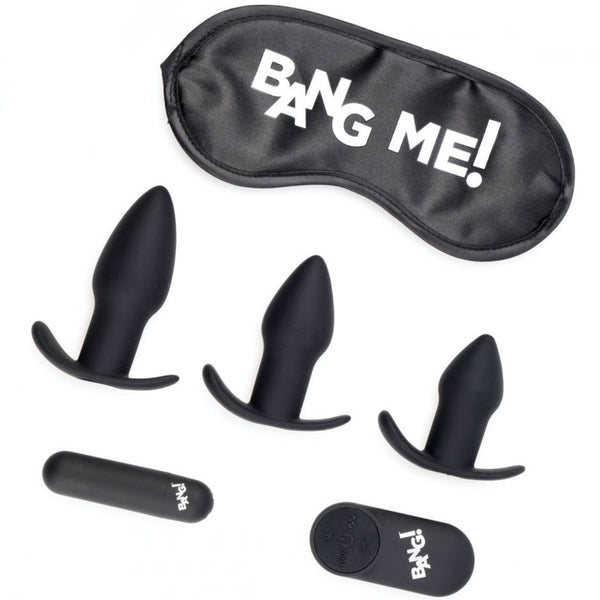 Bang! Backdoor Adventure Remote Control 3 Piece Butt Plug Vibe Kit - Extreme Toyz Singapore - https://extremetoyz.com.sg - Sex Toys and Lingerie Online Store