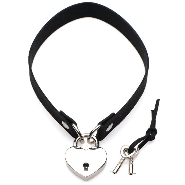 Master Series Lock-It Heart Choker - Extreme Toyz Singapore - https://extremetoyz.com.sg - Sex Toys and Lingerie Online Store