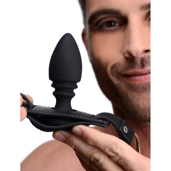 STRICT Male Cock Ring Harness with Silicone Anal Plug - Extreme Toyz Singapore - https://extremetoyz.com.sg - Sex Toys and Lingerie Online Store - Bondage Gear / Vibrators / Electrosex Toys / Wireless Remote Control Vibes / Sexy Lingerie and Role Play / BDSM / Dungeon Furnitures / Dildos and Strap Ons  / Anal and Prostate Massagers / Anal Douche and Cleaning Aide / Delay Sprays and Gels / Lubricants and more...