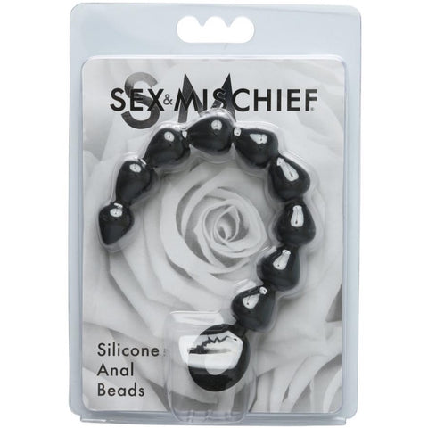 Sportsheets Sex & Mischief Black Silicone Anal Beads - Extreme Toyz Singapore - https://extremetoyz.com.sg - Sex Toys and Lingerie Online Store