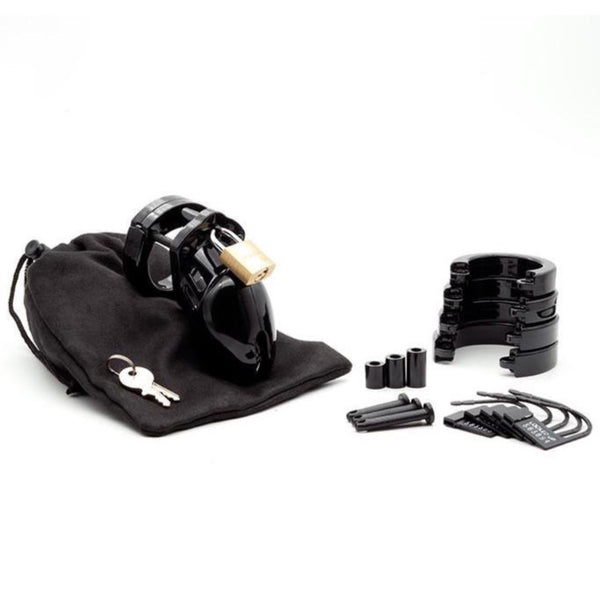 CB-X CB-6000S Black Male Chastity Cage Kit - Extreme Toyz Singapore - https://extremetoyz.com.sg - Sex Toys and Lingerie Online Store
