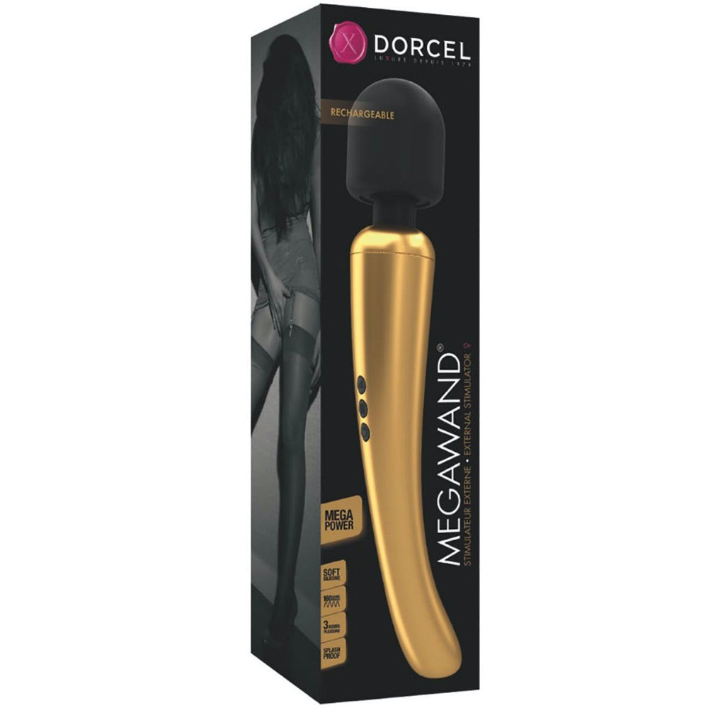 Dorcel Megawand Gold Rechargeable Wand Vibrator - Extreme Toyz Singapore - https://extremetoyz.com.sg - Sex Toys and Lingerie Online Store