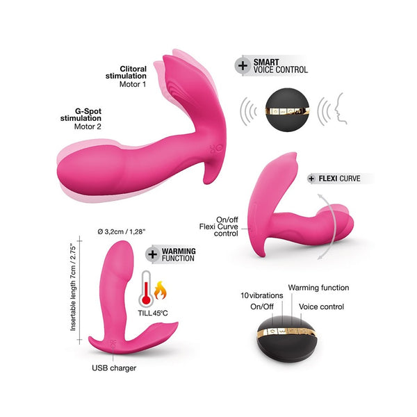 Dorcel Smart Voice Control Secret Clit Rechargeable Warming Stimulator With Remote Control - Extreme Toyz Singapore - https://extremetoyz.com.sg - Sex Toys and Lingerie Online Store