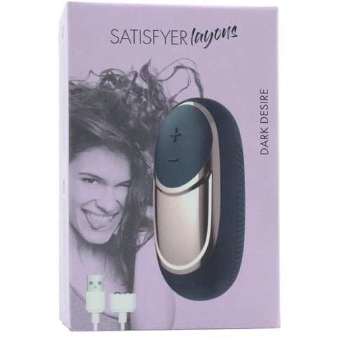 Satisfyer Dark Desire Rechargeable Layon Vibrator - Extreme Toyz Singapore - https://extremetoyz.com.sg - Sex Toys and Lingerie Online Store