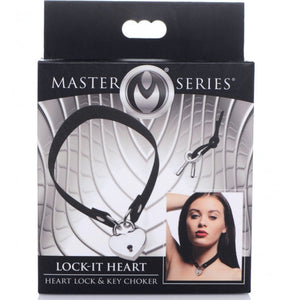 Master Series Lock-It Heart Choker - Extreme Toyz Singapore - https://extremetoyz.com.sg - Sex Toys and Lingerie Online Store