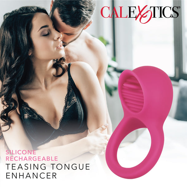 CalExotics Silicone Rechargeable Teasing Tongue Enhancer - Extreme Toyz Singapore - https://extremetoyz.com.sg - Sex Toys and Lingerie Online Store