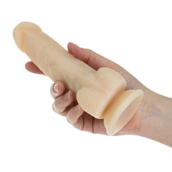 BMS Naked Addiction 7" Rotating & Vibrating Dildo with Remote Control - Extreme Toyz Singapore - https://extremetoyz.com.sg - Sex Toys and Lingerie Online Store