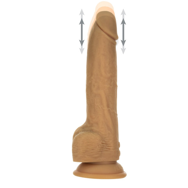 BMS Naked Addiction 9” Thrusting Rechargeable Dong with Remote Control - Extreme Toyz Singapore - https://extremetoyz.com.sg - Sex Toys and Lingerie Online Store