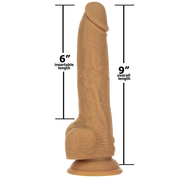 BMS Naked Addiction 9” Thrusting Rechargeable Dong with Remote Control - Extreme Toyz Singapore - https://extremetoyz.com.sg - Sex Toys and Lingerie Online Store