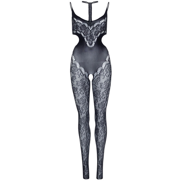 Leg Avenue Love Sign Lace Bodystocking (O/S) - Extreme Toyz Singapore - https://extremetoyz.com.sg - Sex Toys and Lingerie Online Store