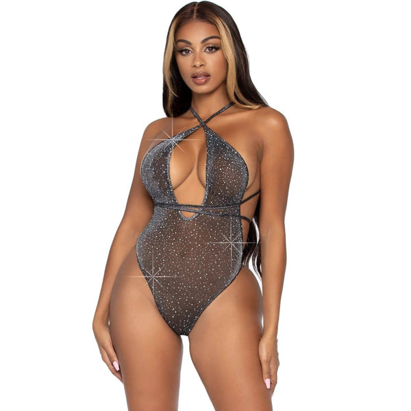 Leg Avenue Convertible Plunging Rhinestone Teddy - Extreme Toyz Singapore - https://extremetoyz.com.sg - Sex Toys and Lingerie Online Store