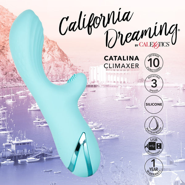 CalExotics California Dreaming Catalina Climaxer Rechargeable Rabbit Vibrator - Extreme Toyz Singapore - https://extremetoyz.com.sg - Sex Toys and Lingerie Online Store