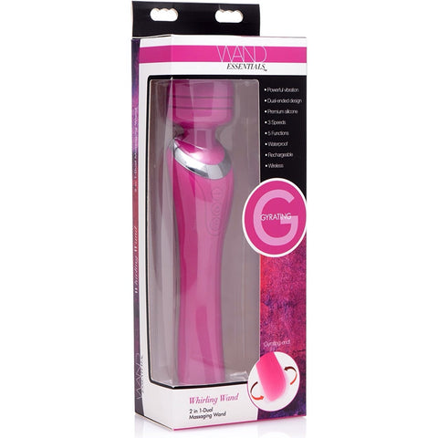 Wand Essentials Whirling Wand 2 in 1 Silicone Dual Massage Wand - Extreme Toyz Singapore - https://extremetoyz.com.sg - Sex Toys and Lingerie Online Store