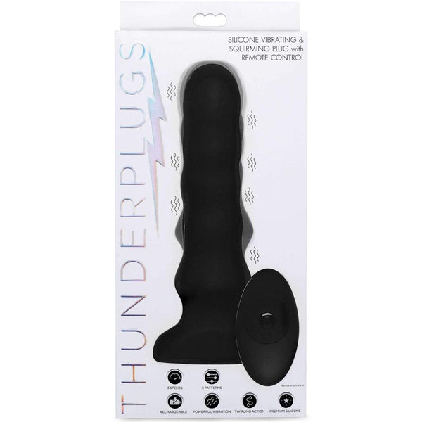 ThunderPlugs Vibrating & Squirming Plug with Remote Control - Extreme Toyz Singapore - https://extremetoyz.com.sg - Sex Toys and Lingerie Online Store - Bondage Gear / Vibrators / Electrosex Toys / Wireless Remote Control Vibes / Sexy Lingerie and Role Play / BDSM / Dungeon Furnitures / Dildos and Strap Ons  / Anal and Prostate Massagers / Anal Douche and Cleaning Aide / Delay Sprays and Gels / Lubricants and more...