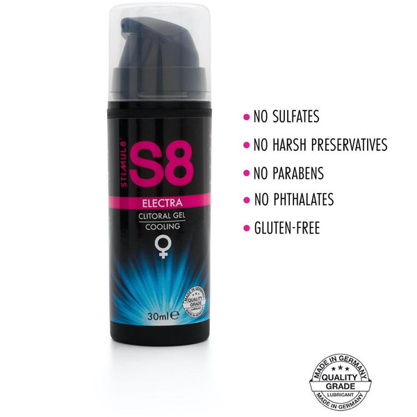 Stimul8 S8 Electra Cooling Clitoral Gel 30ml - Extreme Toyz Singapore - https://extremetoyz.com.sg - Sex Toys and Lingerie Online Store