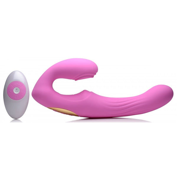 Strap U 15X U-Pulse Silicone Pulsating and Vibrating Strapless Strap-on with Remote - Extreme Toyz Singapore - https://extremetoyz.com.sg - Sex Toys and Lingerie Online Store