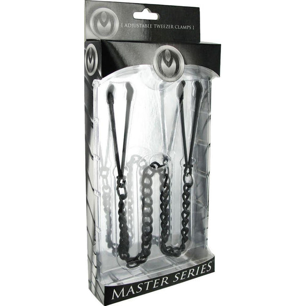 Master Series Reign Noir Nipple Tweezer Clamps - Extreme Toyz Singapore - https://extremetoyz.com.sg - Sex Toys and Lingerie Online Store - Bondage Gear / Vibrators / Electrosex Toys / Wireless Remote Control Vibes / Sexy Lingerie and Role Play / BDSM / Dungeon Furnitures / Dildos and Strap Ons  / Anal and Prostate Massagers / Anal Douche and Cleaning Aide / Delay Sprays and Gels / Lubricants and more...