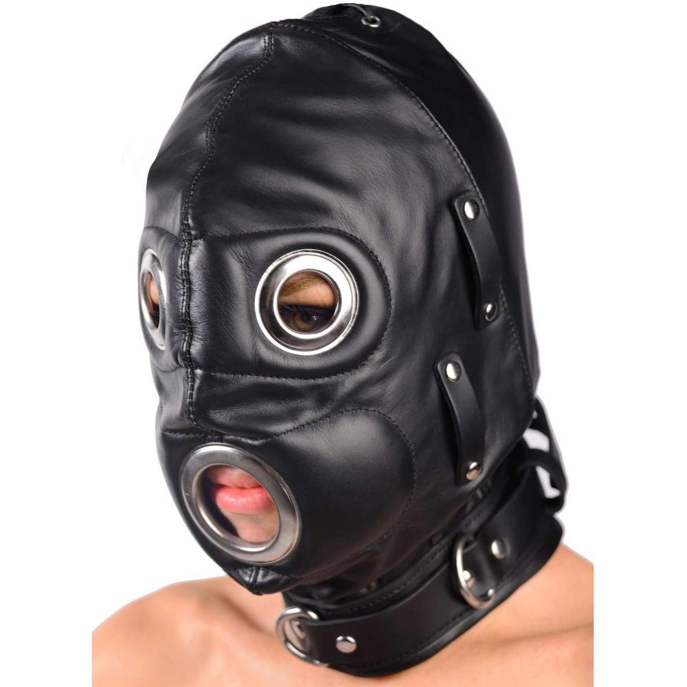 Total Lockdown Leather Hood 