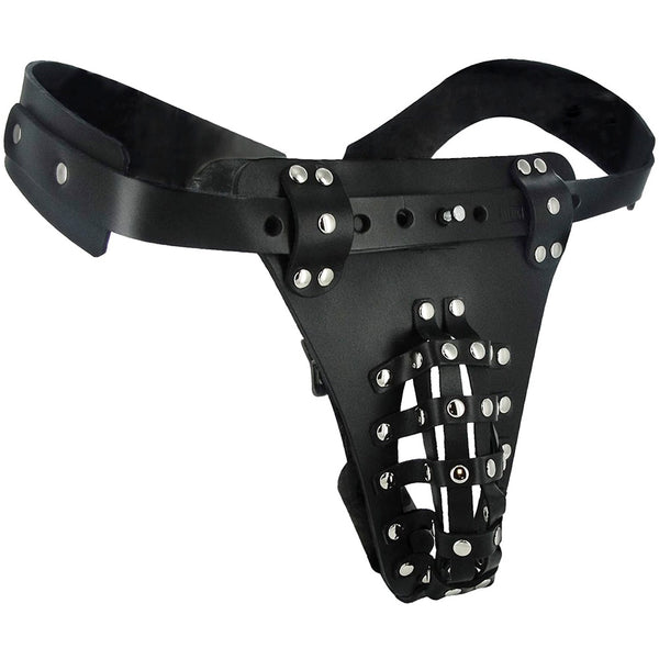 Strict Leather The Safety Net Leather Male Chastity Belt with Anal Plug Harness (Genuine Leather) - Extreme Toyz Singapore - https://extremetoyz.com.sg - Sex Toys and Lingerie Online Store