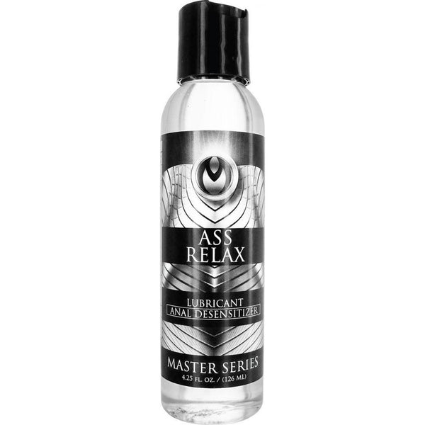 Master Series Ass Relax Desensitizing Lubricant 4.25 oz. - Extreme Toyz Singapore - https://extremetoyz.com.sg - Sex Toys and Lingerie Online Store - Bondage Gear / Vibrators / Electrosex Toys / Wireless Remote Control Vibes / Sexy Lingerie and Role Play / BDSM / Dungeon Furnitures / Dildos and Strap Ons  / Anal and Prostate Massagers / Anal Douche and Cleaning Aide / Delay Sprays and Gels / Lubricants and more...