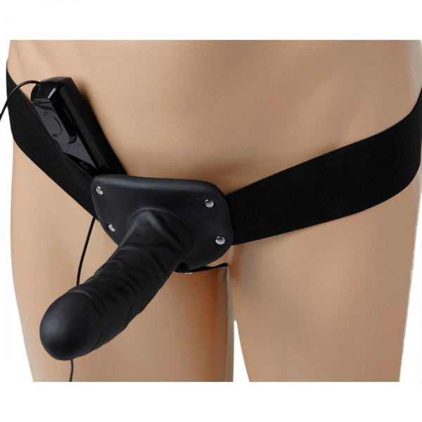 Size Matters Deluxe Vibro Erection Assist Hollow Strap On - Extreme Toyz Singapore - https://extremetoyz.com.sg - Sex Toys and Lingerie Online Store