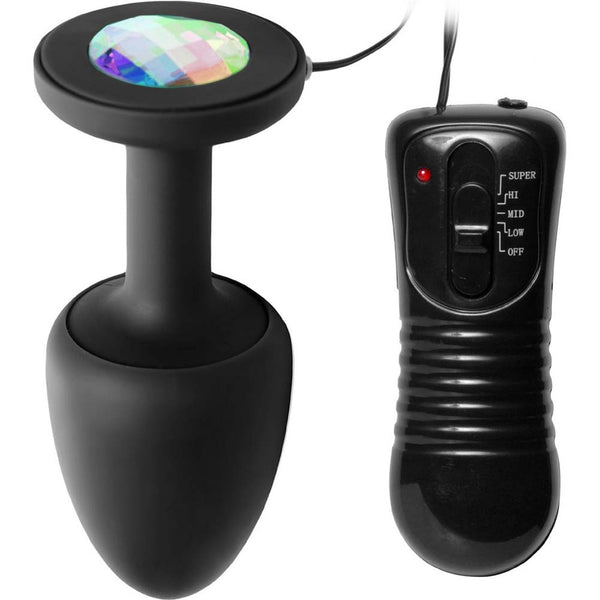 Paragon Gem Accented Vibrating Anal Plug with Internal Stimulation