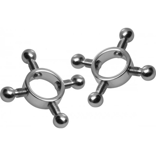 Stainless Steel Rings of Fire Nipple Press Set