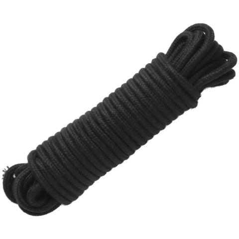 32 Foot Cotton Bondage Rope - Black