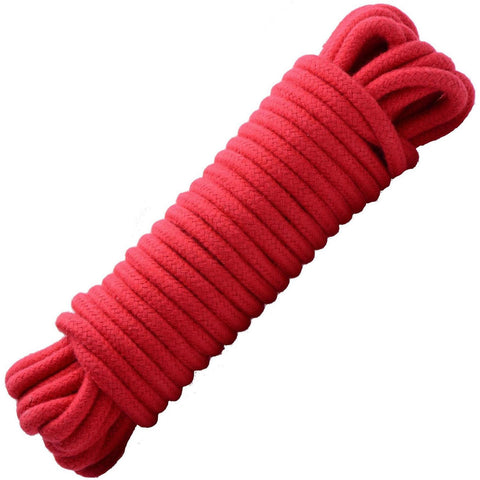 32 Foot Cotton Bondage Rope - Red