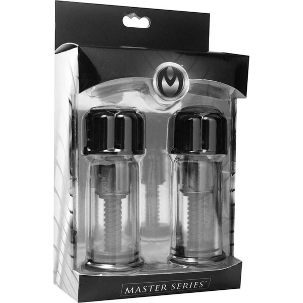 Master Series Black Maxxx Powerful Twist Nipple Suckers - Extreme Toyz Singapore - https://extremetoyz.com.sg - Sex Toys and Lingerie Online Store - Bondage Gear / Vibrators / Electrosex Toys / Wireless Remote Control Vibes / Sexy Lingerie and Role Play / BDSM / Dungeon Furnitures / Dildos and Strap Ons  / Anal and Prostate Massagers / Anal Douche and Cleaning Aide / Delay Sprays and Gels / Lubricants and more...