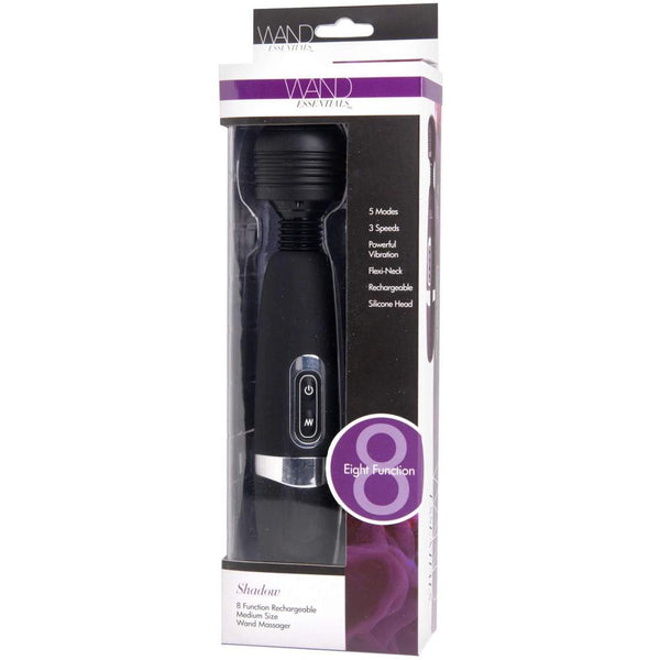Wand Essentials Shadow 8 Function Rechargeable Wand Massager - Extreme Toyz Singapore - https://extremetoyz.com.sg - Sex Toys and Lingerie Online Store - Bondage Gear / Vibrators / Electrosex Toys / Wireless Remote Control Vibes / Sexy Lingerie and Role Play / BDSM / Dungeon Furnitures / Dildos and Strap Ons  / Anal and Prostate Massagers / Anal Douche and Cleaning Aide / Delay Sprays and Gels / Lubricants and more...