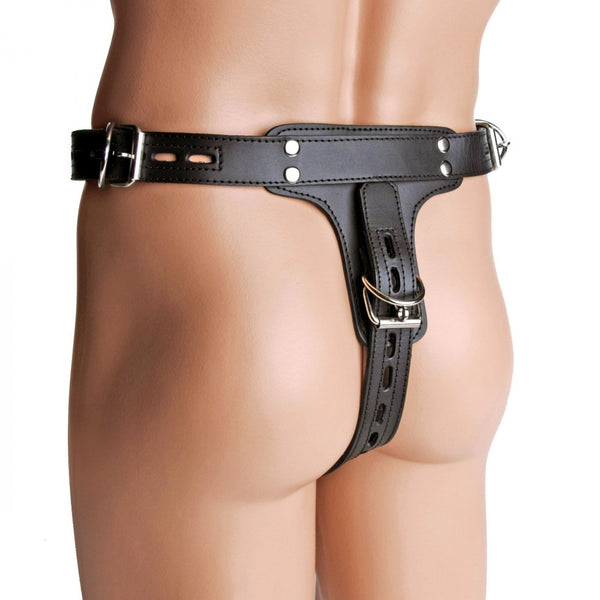 Strict Leather Premium Locking Leather Cock Ring and Anal Plug Harness - Extreme Toyz Singapore - https://extremetoyz.com.sg - Sex Toys and Lingerie Online Store