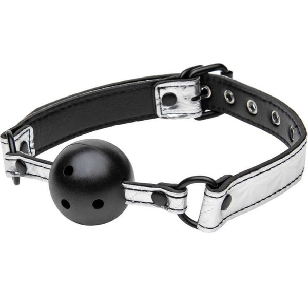 Master Series Platinum Bound Gagged Breathable Ball Gag - Extreme Toyz Singapore - https://extremetoyz.com.sg - Sex Toys and Lingerie Online Store