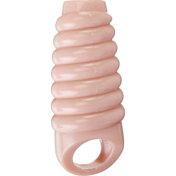 Size Matters Really Ample Ribbed Penis Enhancer Sheath - Extreme Toyz Singapore - https://extremetoyz.com.sg - Sex Toys and Lingerie Online Store