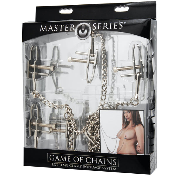 Master Series Game of Chains Extreme Clamp Bondage System  - Extreme Toyz Singapore - https://extremetoyz.com.sg - Sex Toys and Lingerie Online Store